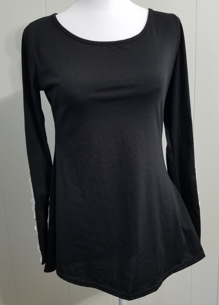 FineJo Casual long sleeve lace irregular blouse